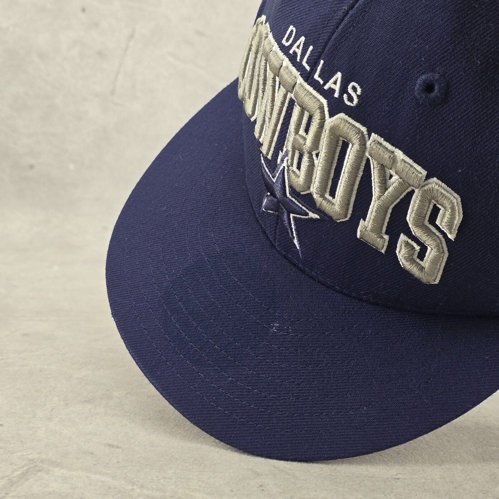 Vintage Dallas Cowboys Mitchell & Ness Cap 7 1/2 NFL Raised Script Logo Wool Hat - Picture 7 of 15